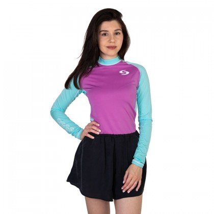 Sieviešu likras krekls Scorpena REEF, violets un mintzaļš